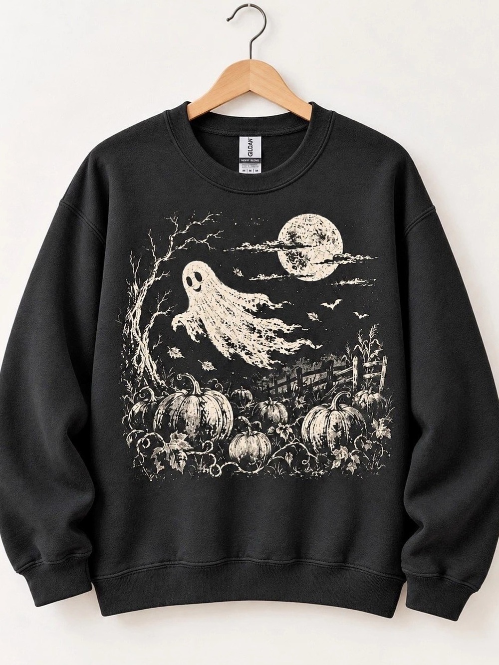Halloween Ghost Unisex Sweatshirt Spooky Fall Crewneck